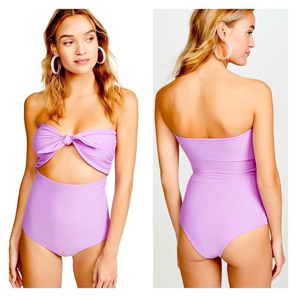 NWT Mikoh Lana Cut Out One Piece in Lilac XS